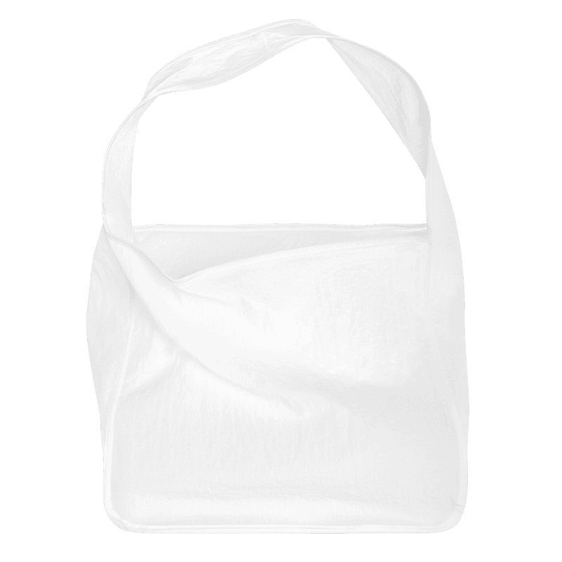 Crinkle Ripstop White Arc Shoulder Bag 크링클 립스탑 화이트 아크 숄더 백