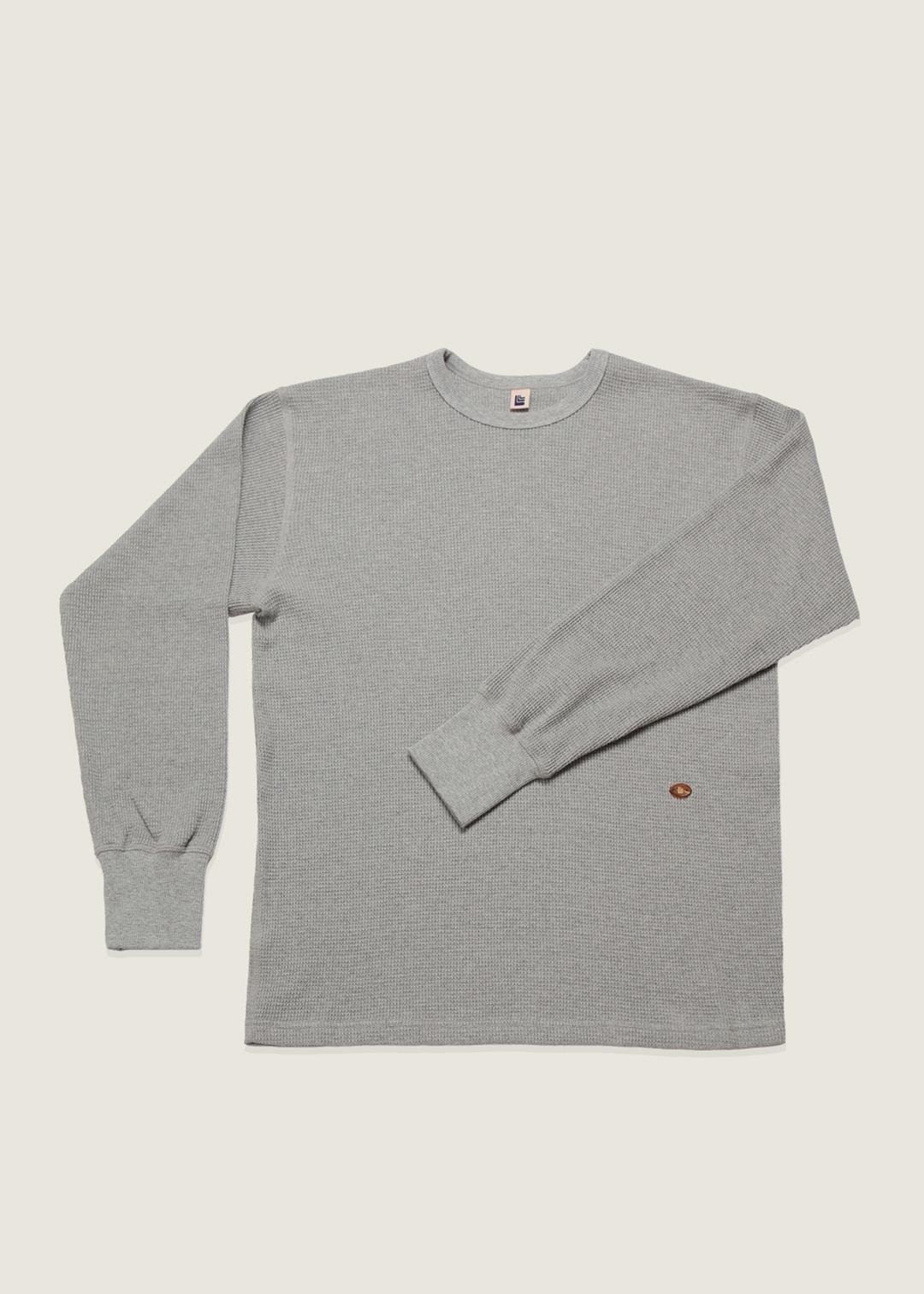 CREW NECK WAFFLE-JERSEY  LONG-SLEEVED TEE