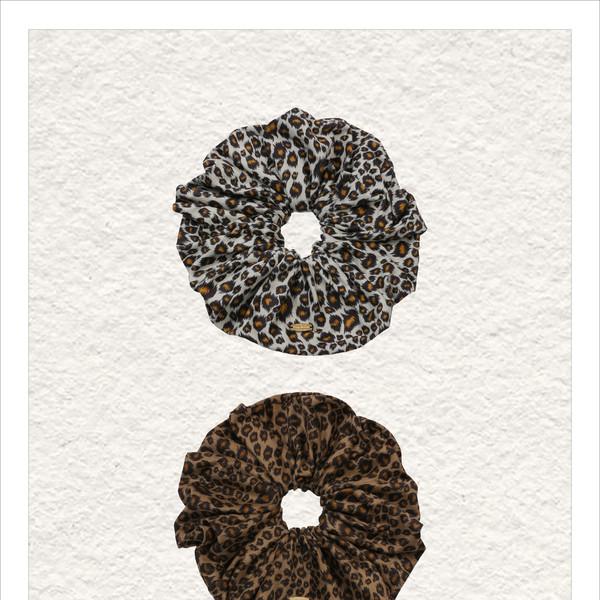 Carry Barrette Autumn Leopard Scrunchie