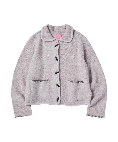 W BOOKLE KNIT CARDIGAN [VIOLET]