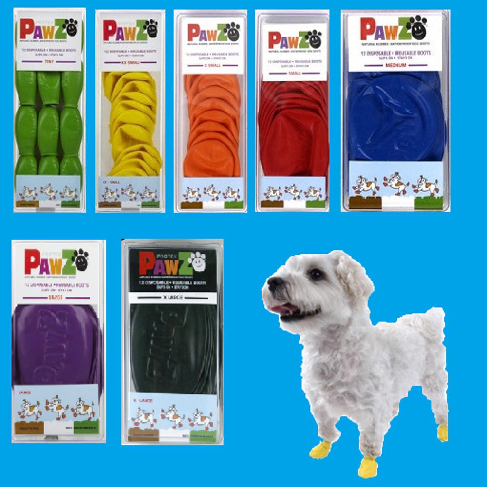 포우즈 천연 라텍스 러버 애견신발 염화칼슘 레인부츠