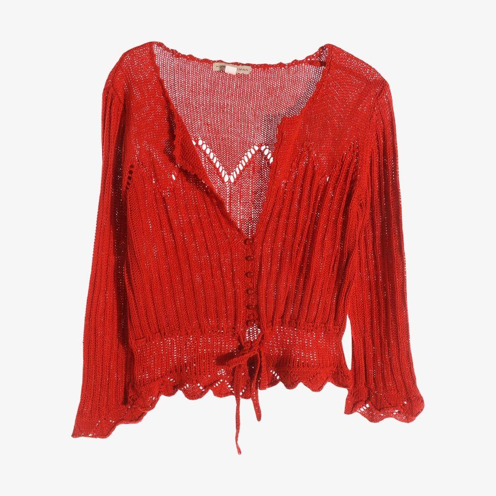 HUMAN WOMAN 코튼 100% 미니 가디건 M