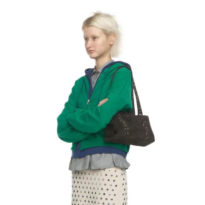 SHELL DUFFEL MINI [SUEDE MOCHA EYELETS]