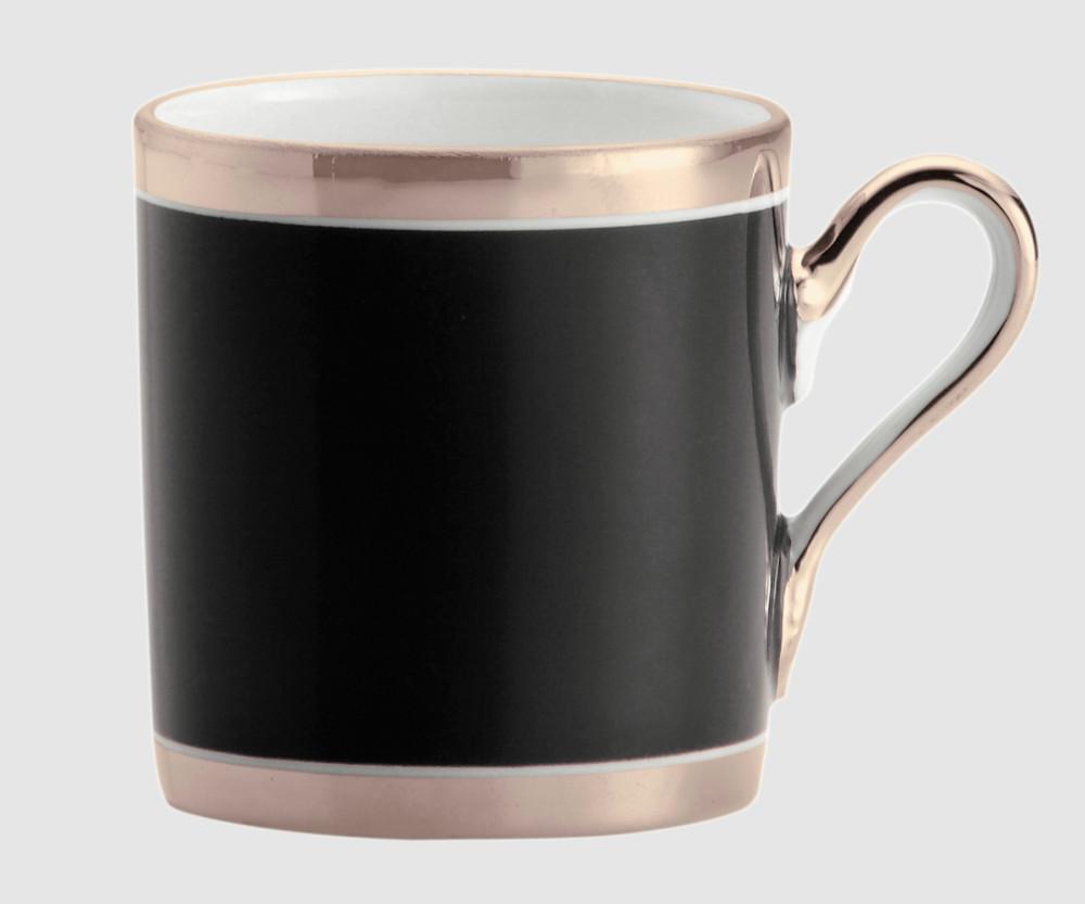 지노리 1735 - 콘테사 커피잔 블랙 2조 세트 / GINORI 1735 - COFFEE CUP CONTESSA ONICE - SET DE DEUX