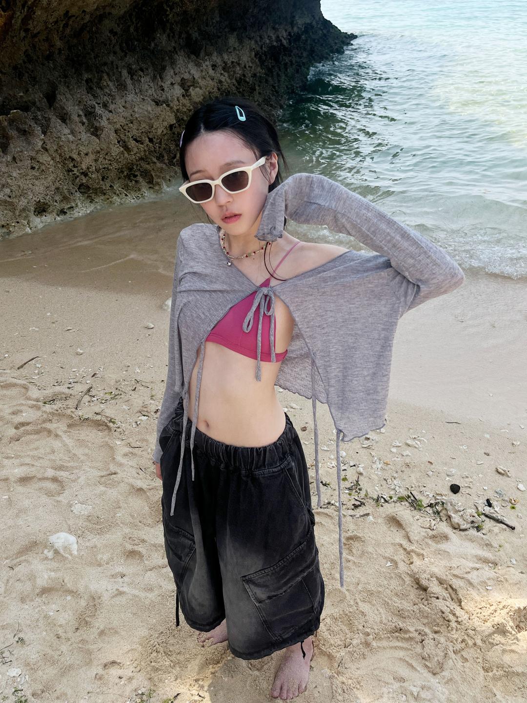 투어 시스루 가디건