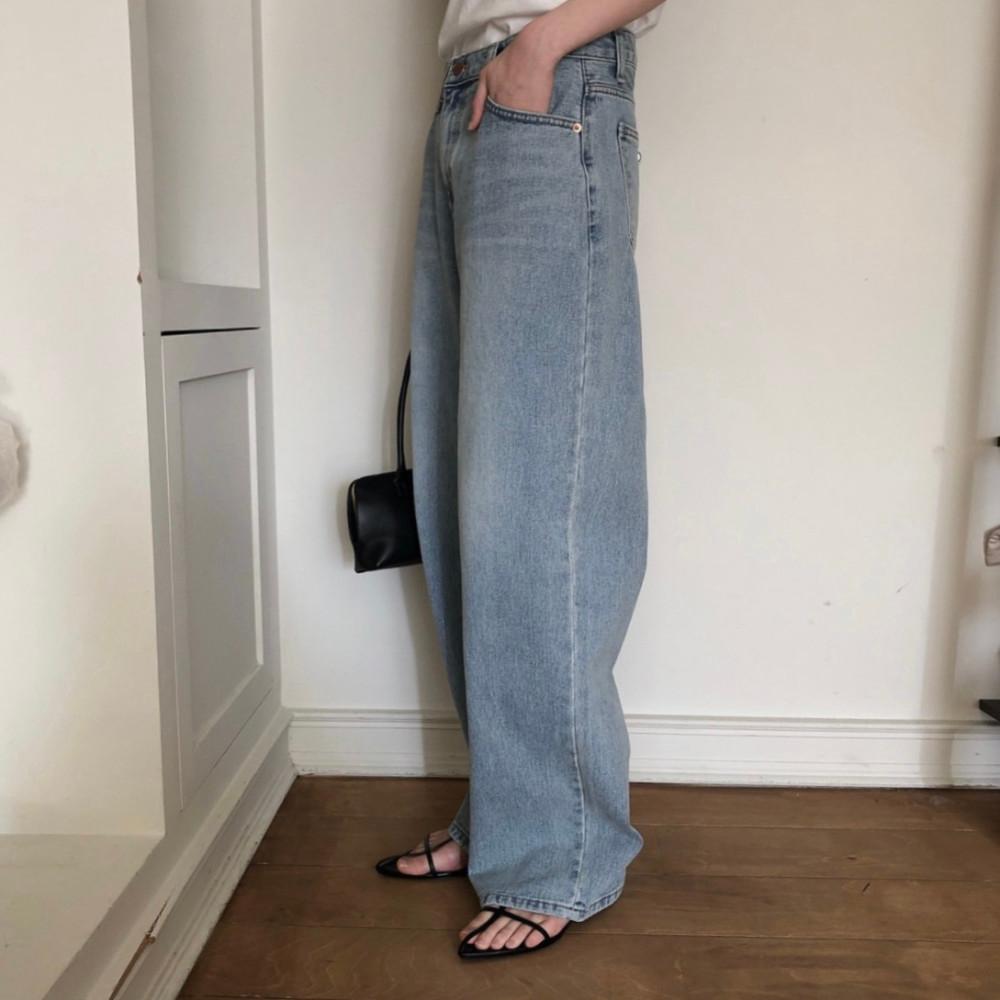 (M당일) OVERCLASSIC 오버클래식 톰 연청 루즈핏 데님 팬츠