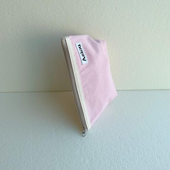 Aeiou Basic Pouch (L size)Pink rose water