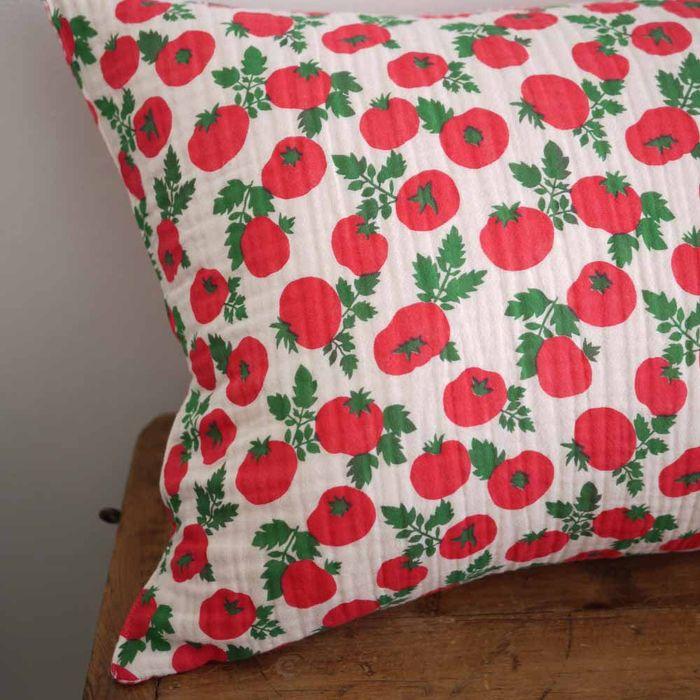 red tomato+red check gauze pillow case (3size), 거즈베개