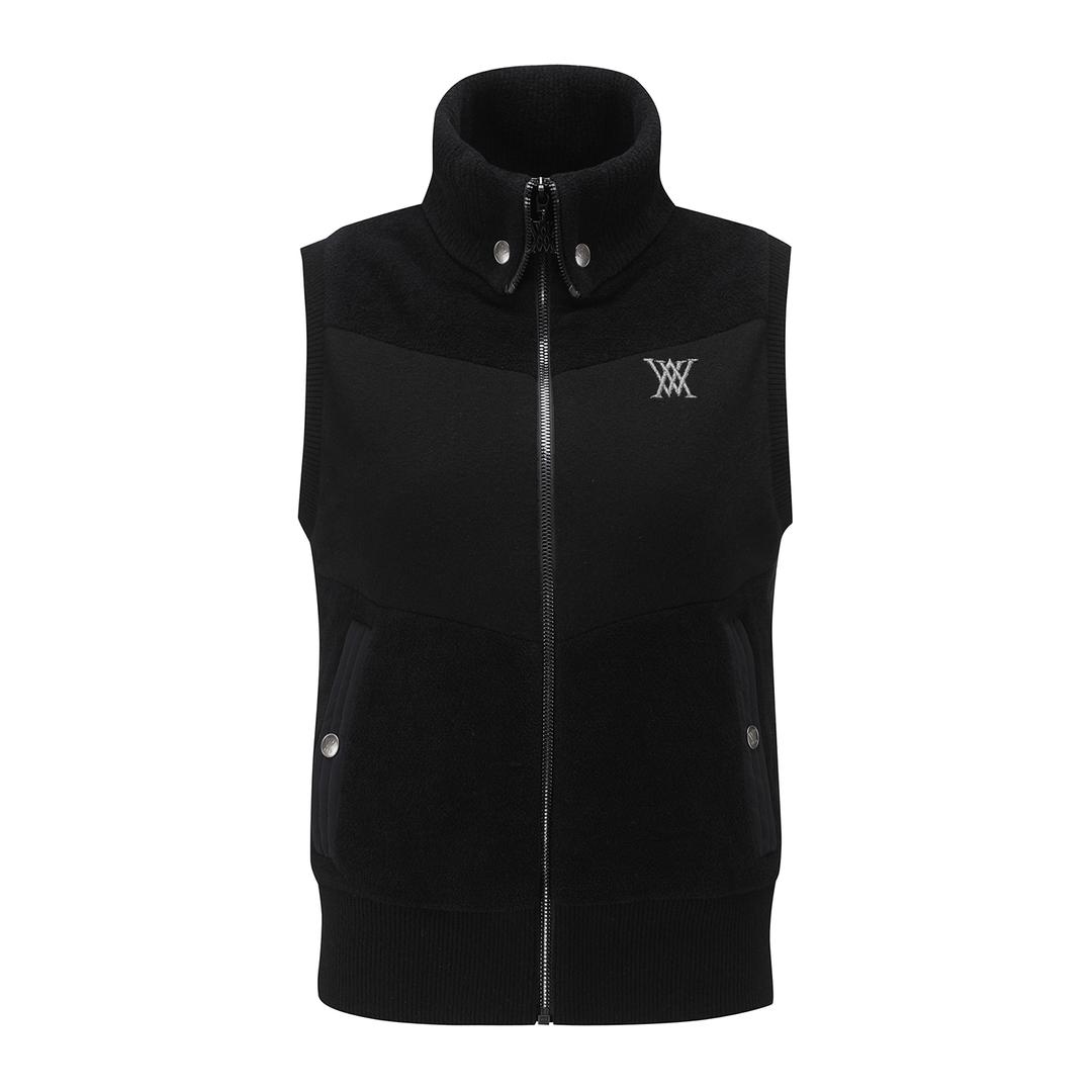 WOMEN HYBRID KNIT VEST_BK