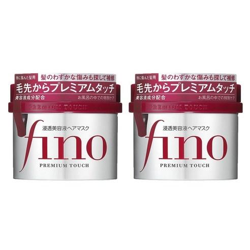 Fino 프리미엄 터치 침투 미용액 헤어 마스크, 230g, 2개