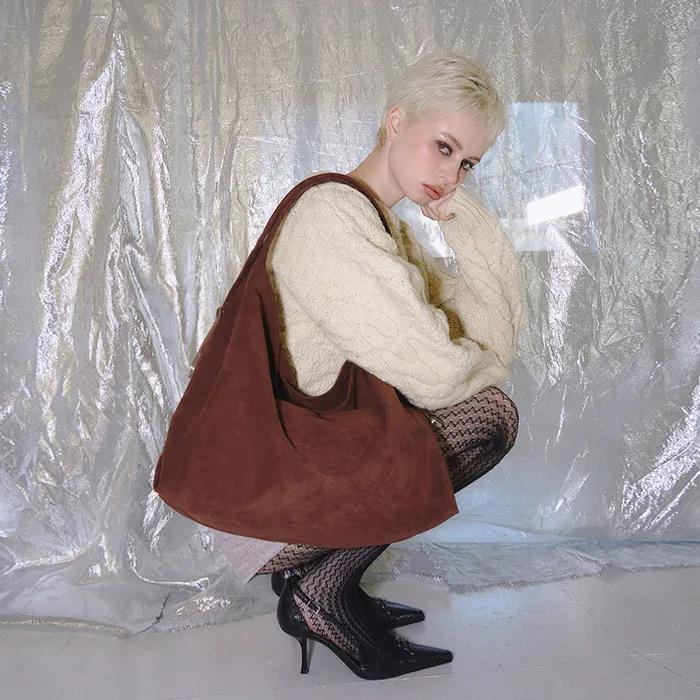 CACTUS HOBO BAG [Suede Brown]