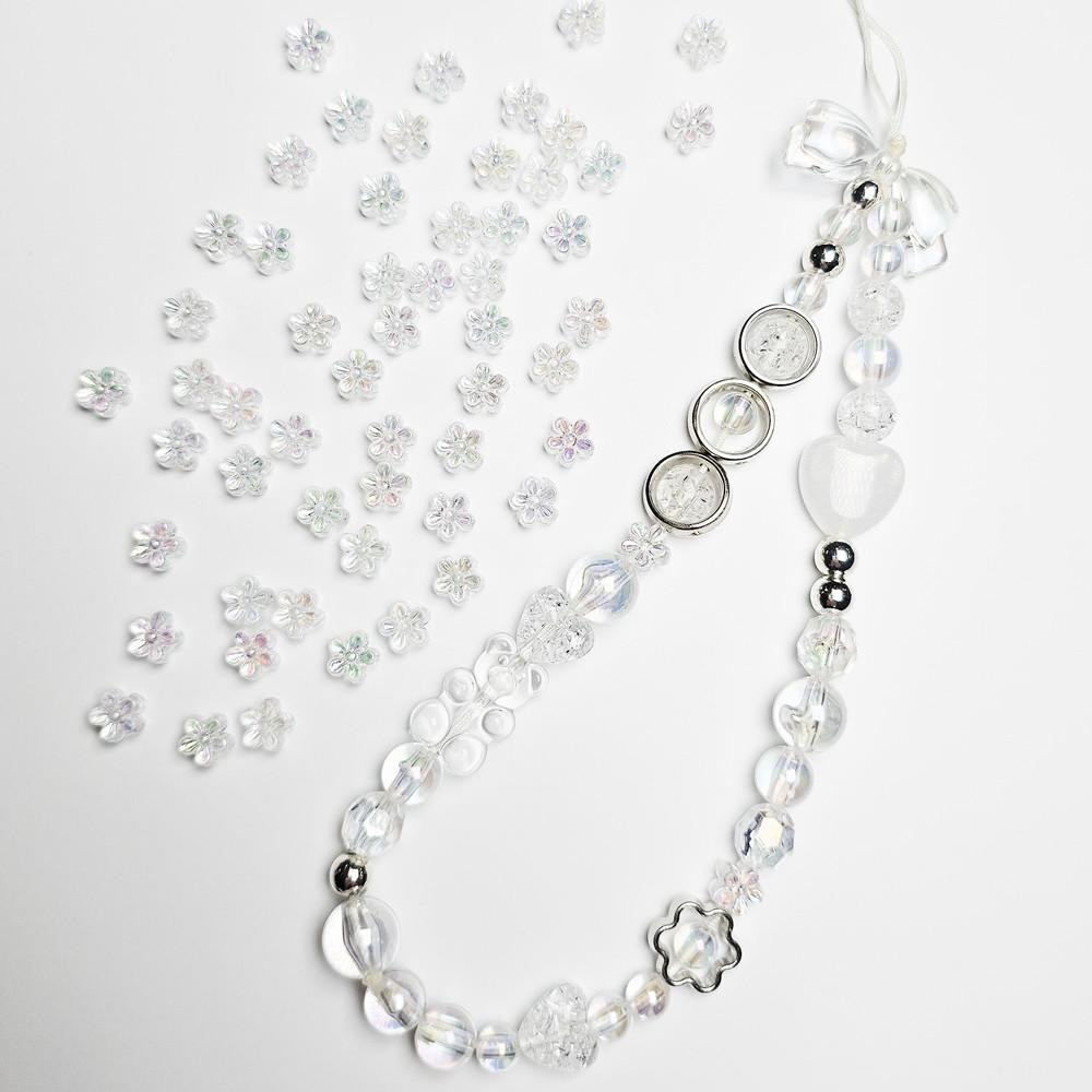 키링부자재 키링만들기 악세사리 부자재 미니 오로라 꽃