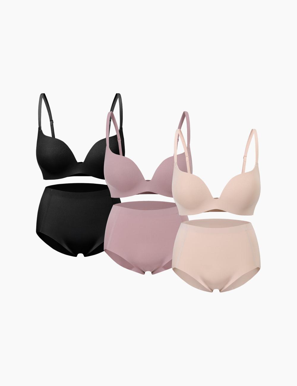 티셔츠 브라 볼륨&팬티 3 set
