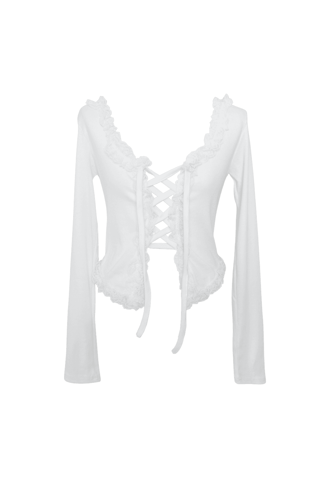 [Holiday] Corset crop top (White)