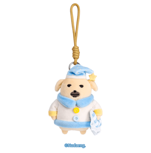 [예약상품] 누댕이는 짜장 묻은 강아지 마스코트 키홀더-파자마ver