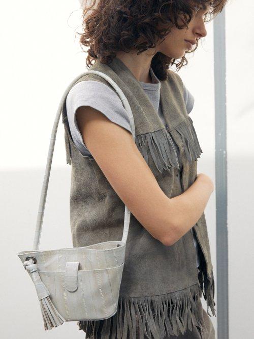 페탈 미니 숄더백 스모크