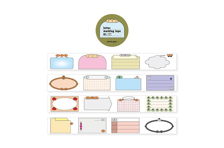 [핸드인글러브] letter masking tape 01