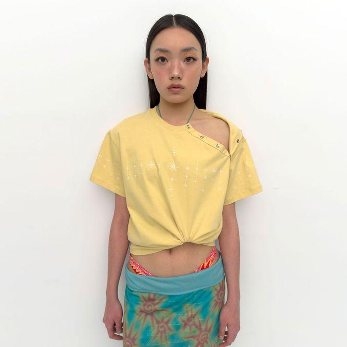 Henna boxy tee Lemon butter