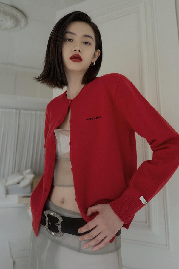 OVERDUE WOOL CARDIGAN_RED