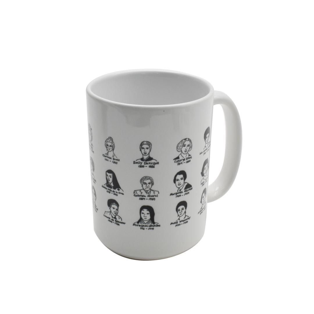 성공한 여성 뒤에는 많은 양의 커피가 있다. 컵