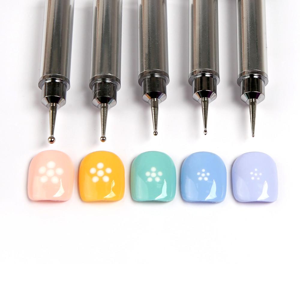 젤로젤로 네일아트도구 블록 멀티 5way 도트봉 5in1 세트