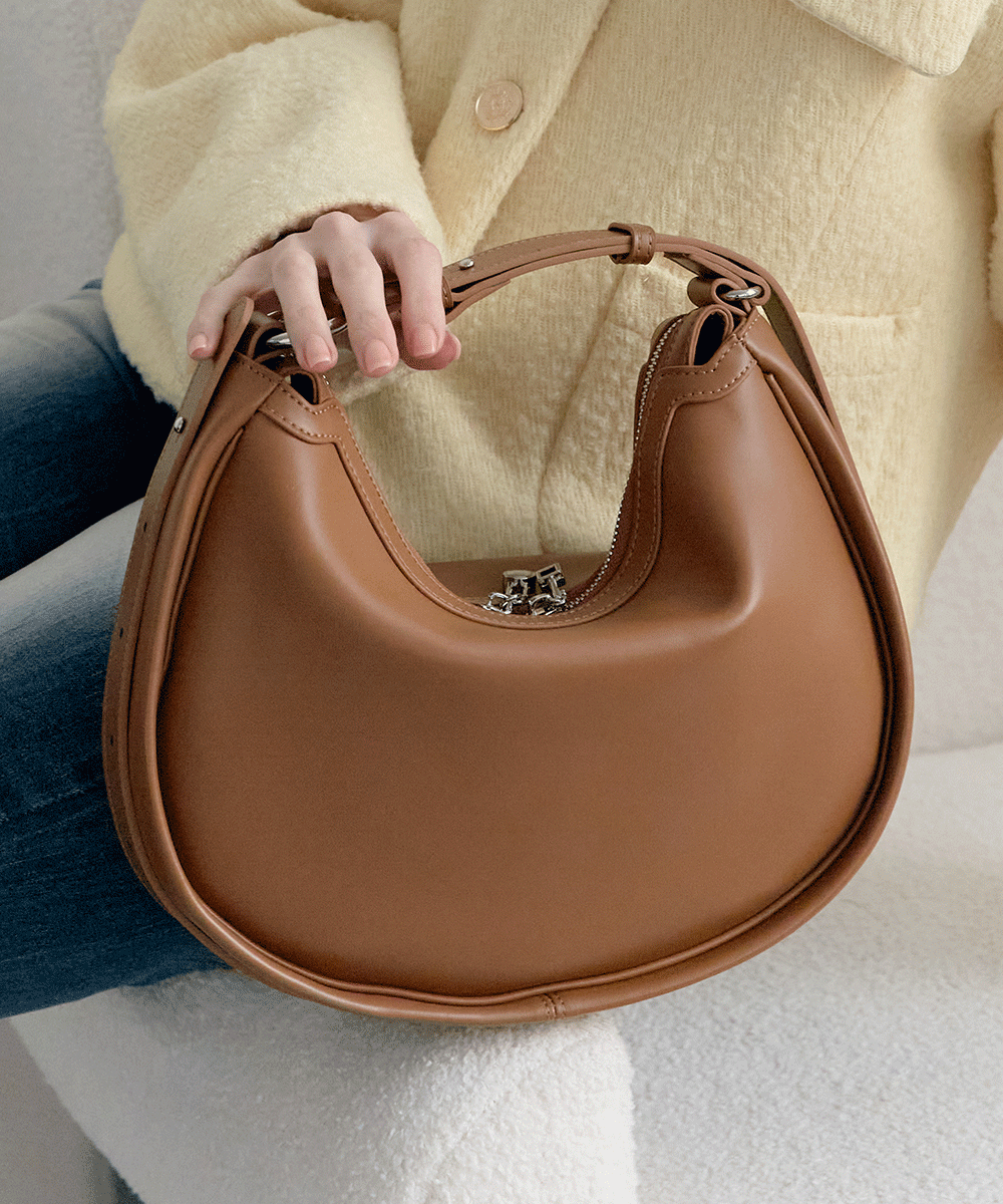 투웨이 덤플링 데일리 소가죽 토트백 브라운(BW)