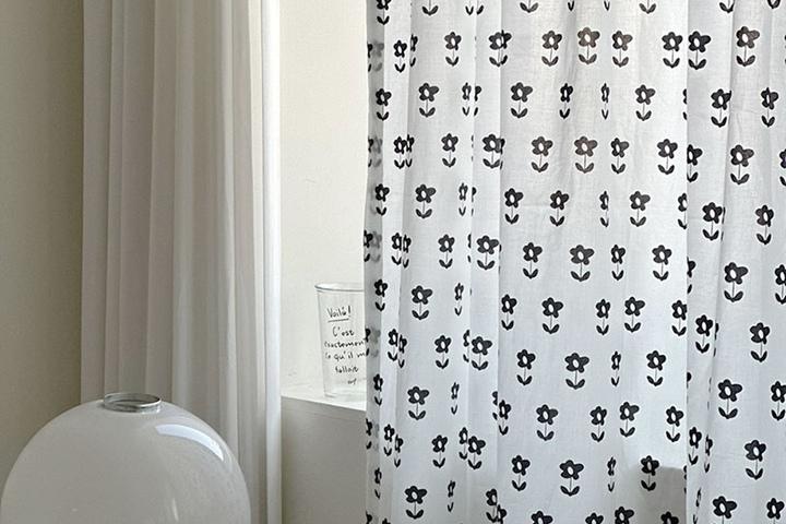 릴리 플라워 커튼 (화이트) 2type 5size