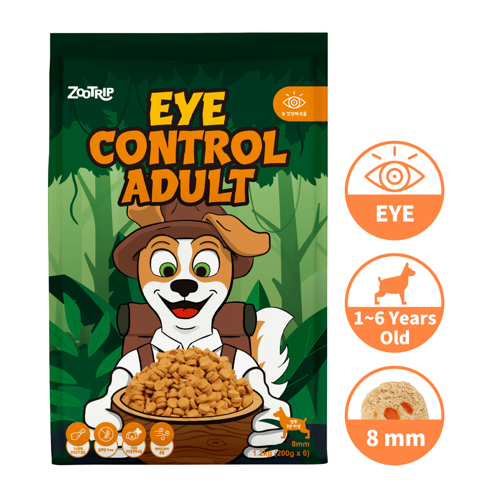 주트립 아이 컨트롤 어덜트 1.2kg (1~6세) (눈 건강에 좋은 강아지 기능성 사료)