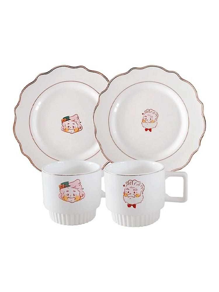 파피마미 머그컵 접시 세트 2종 옵션