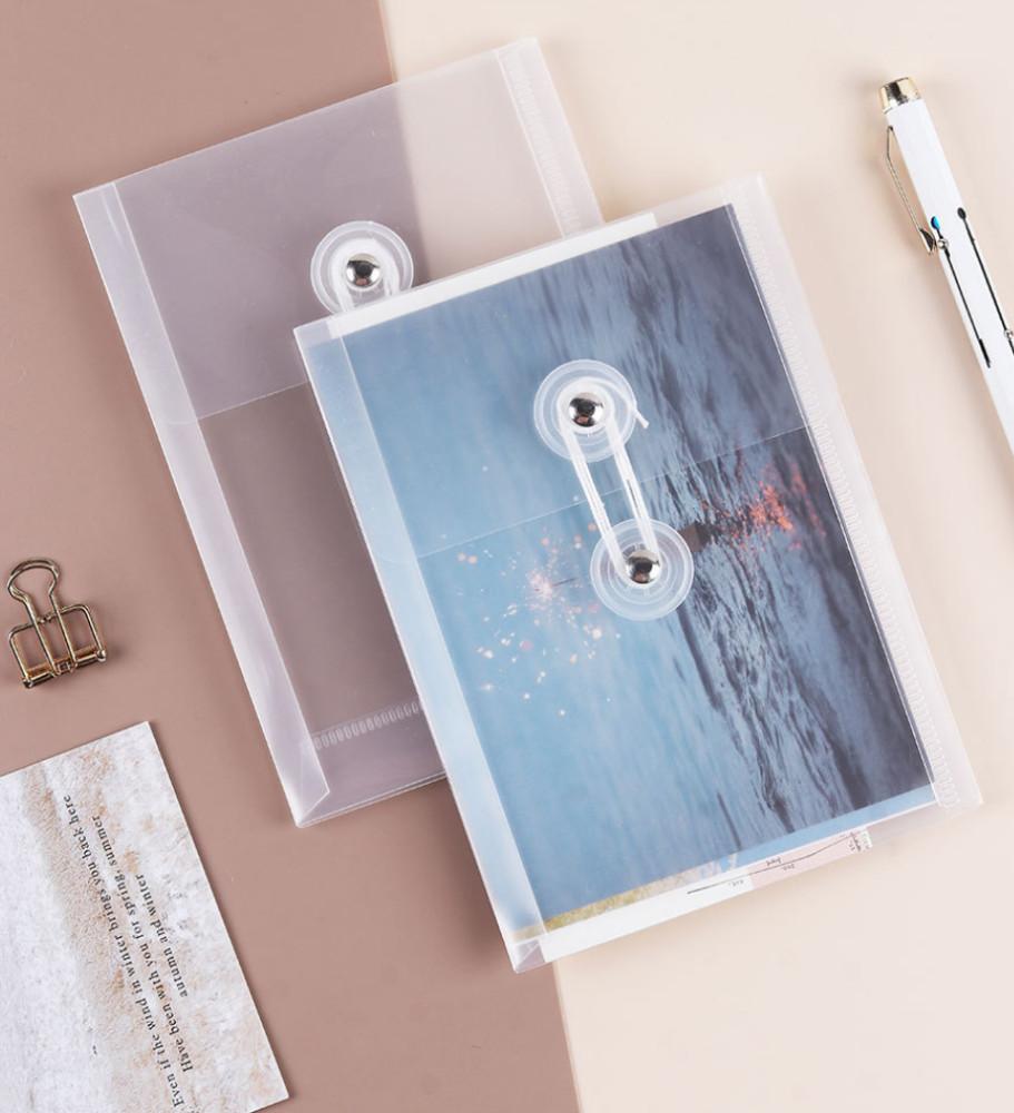 투명 단추 봉투 PP 하도메 엽서 A6 세로형