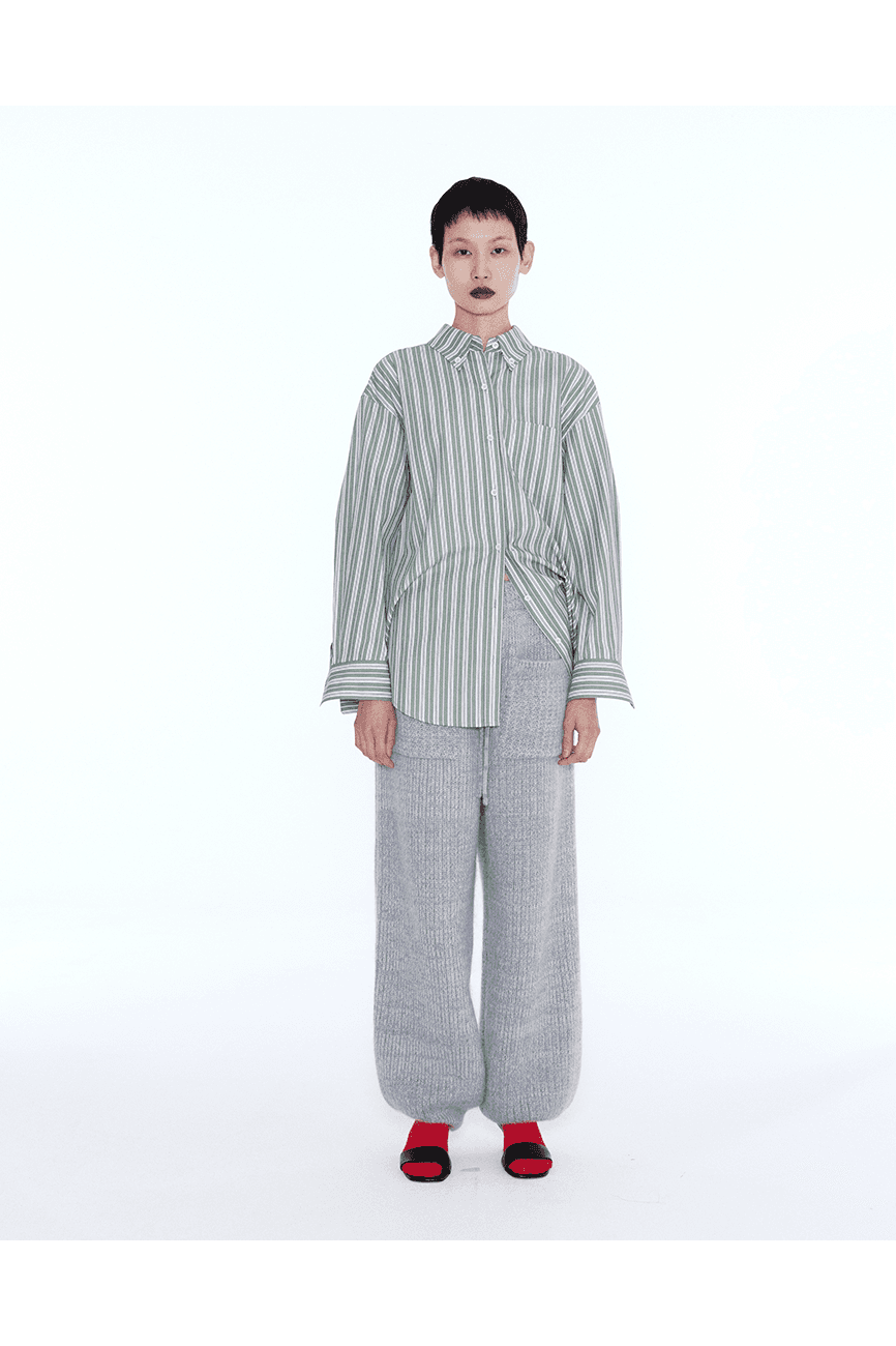 Classic Stripe Shirts [GREEN]