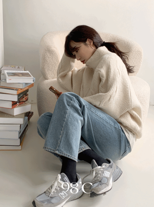 [98project/1만장돌파] 듀오 꽈배기 반집업 니트 - 5 color