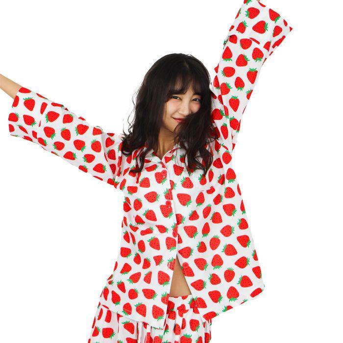 넉넉 편안한 순면 스트로베리 딸기 파자마 잠옷 세트