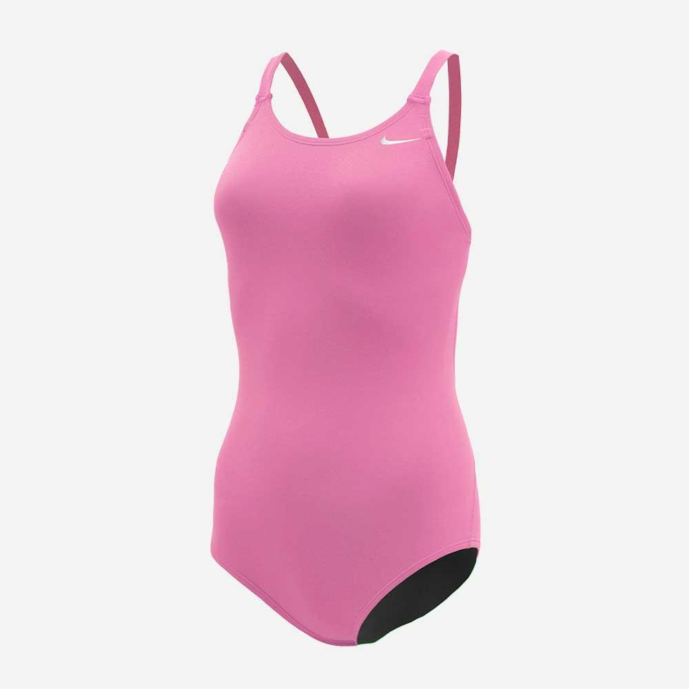 나이키 수영복 앤서 솔리드 패스트백 로우 컷 자수로고 NESSA040-660 폴라라이즈드 핑크