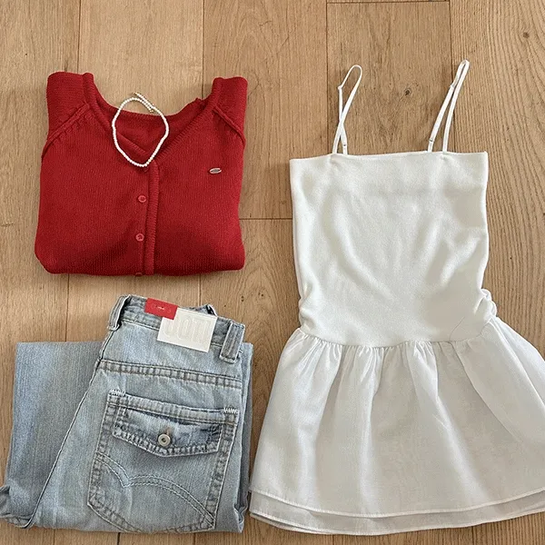 [기획][봄]릴로브 펜던트 데일리 레글런 브이넥 니트 가디건 (6color)