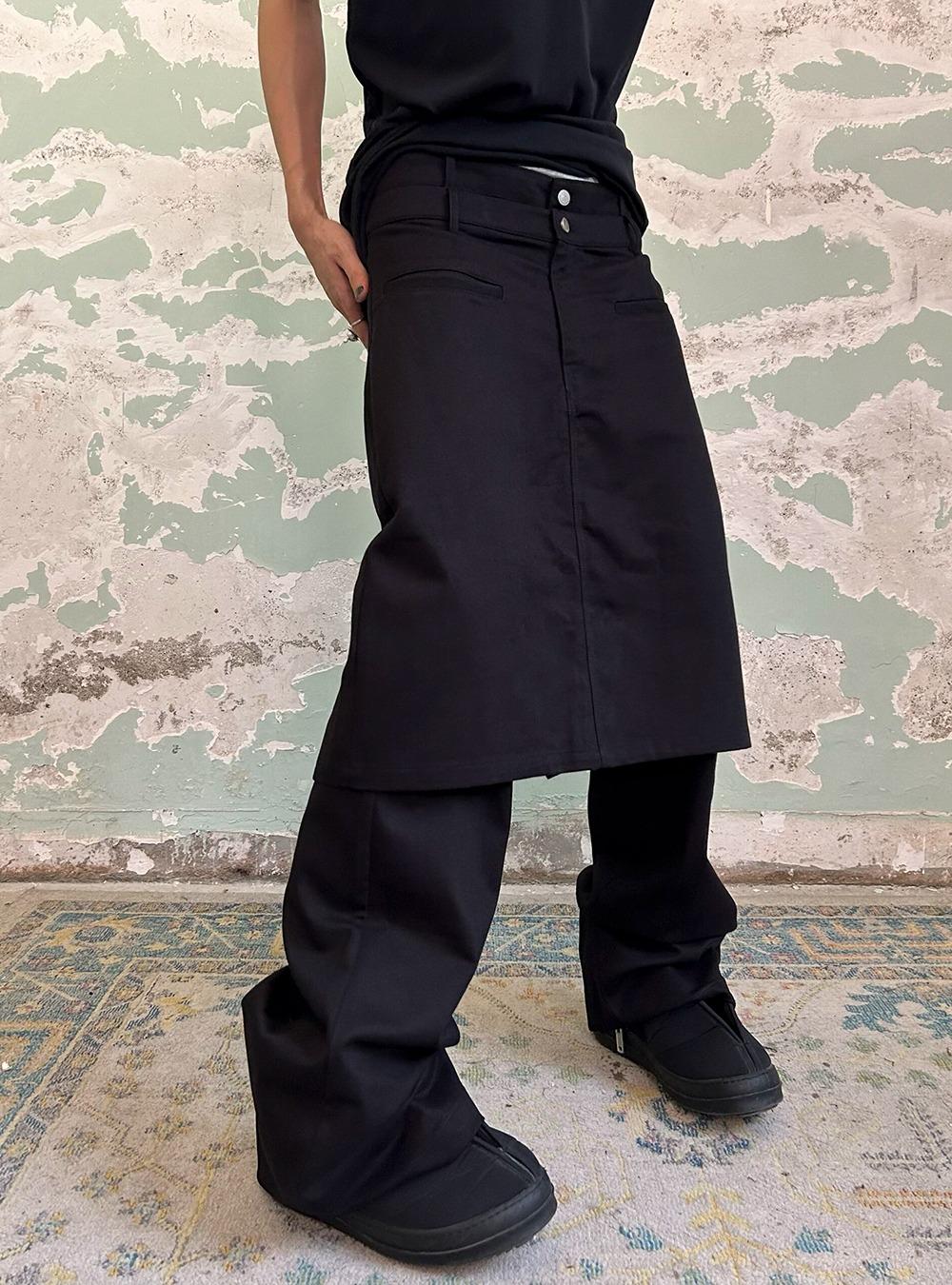 [THEISLAND] Double Waistband Detachable Layered Jeans (2color)