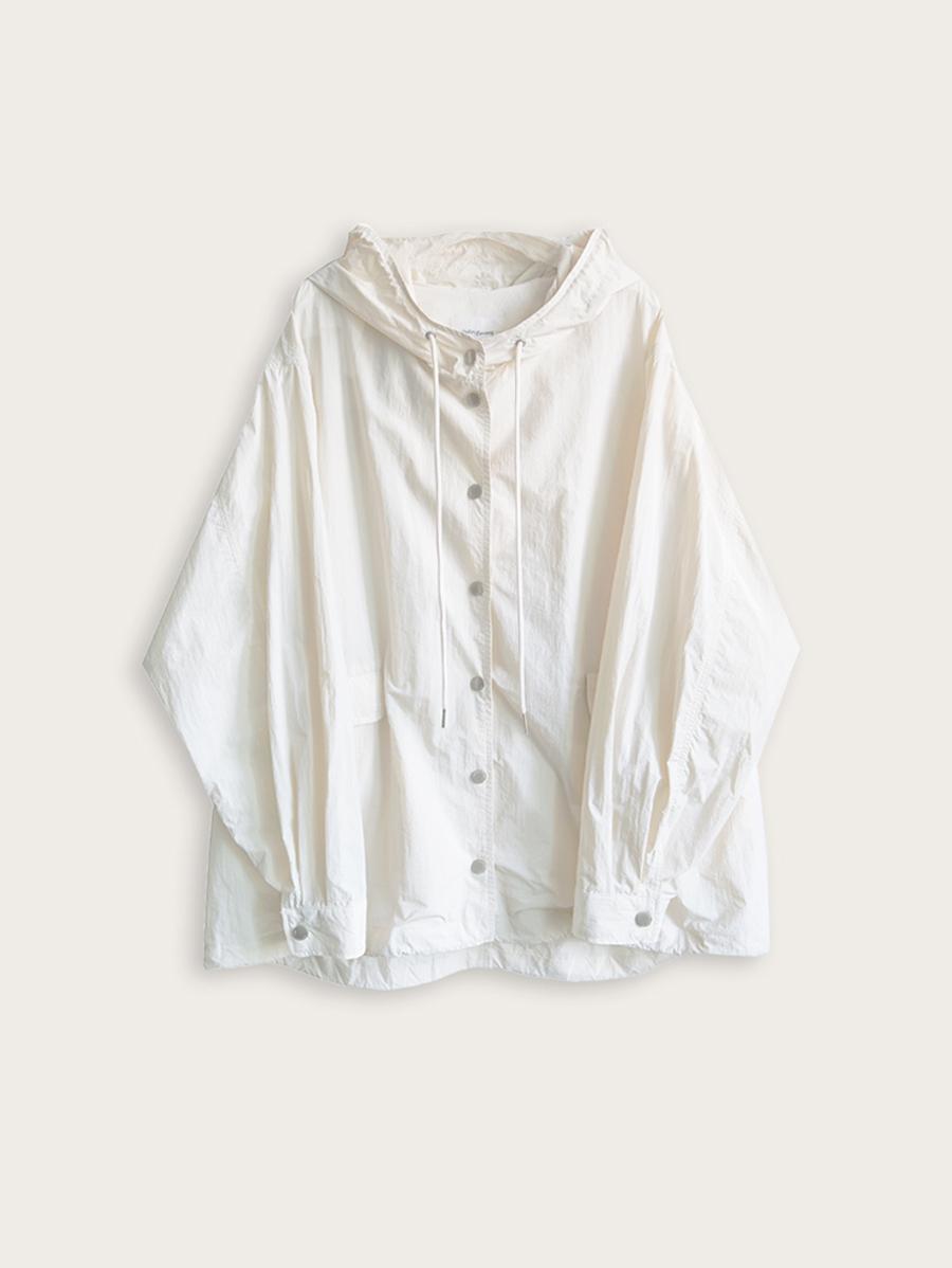 summer hoodie jacket -cream beige