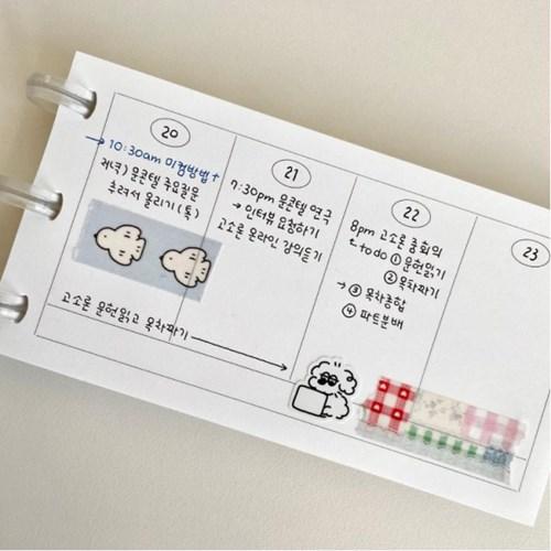 [H002]WEEKLY (Handy 버섯노트 3공 속지)
