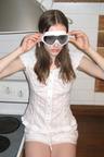 LACE RUFFLED BLOUSE (WHITE)