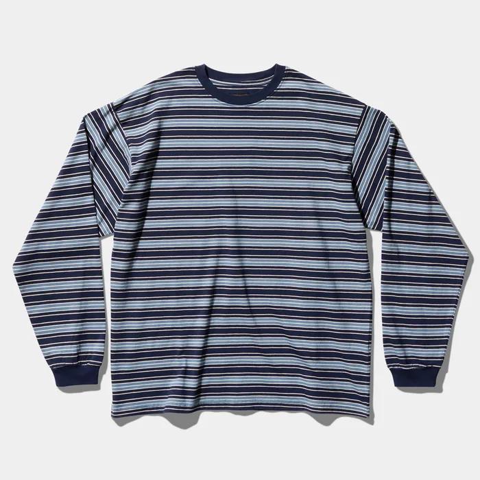Leo VTG Striped LS Tee Navy