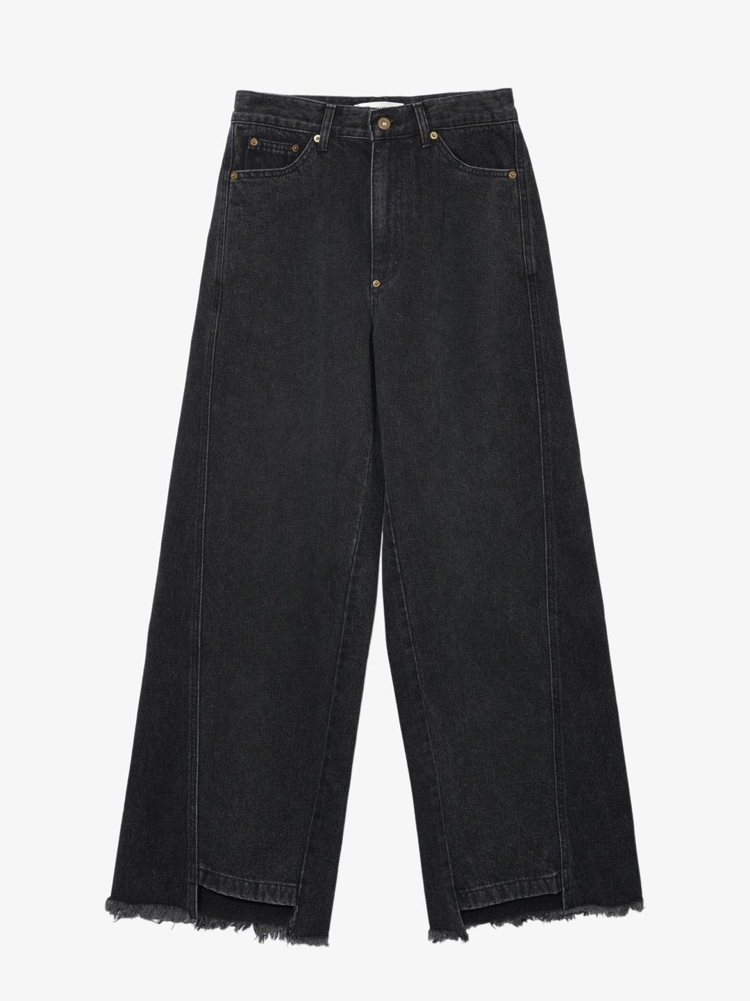 Two Tone Denim Pants_Gray