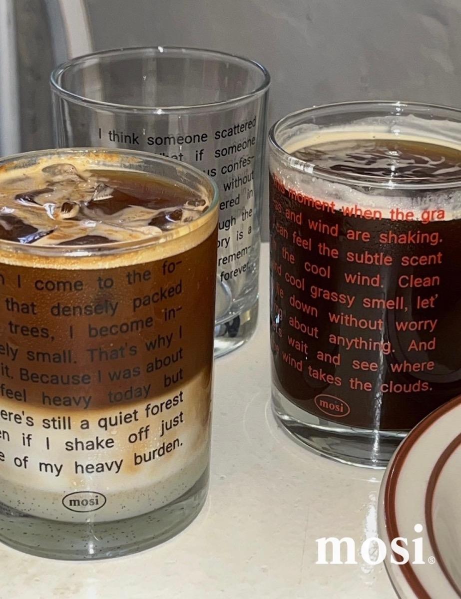 lettering glass cup