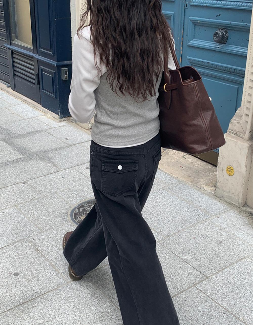 모더니 코튼 포켓 pants