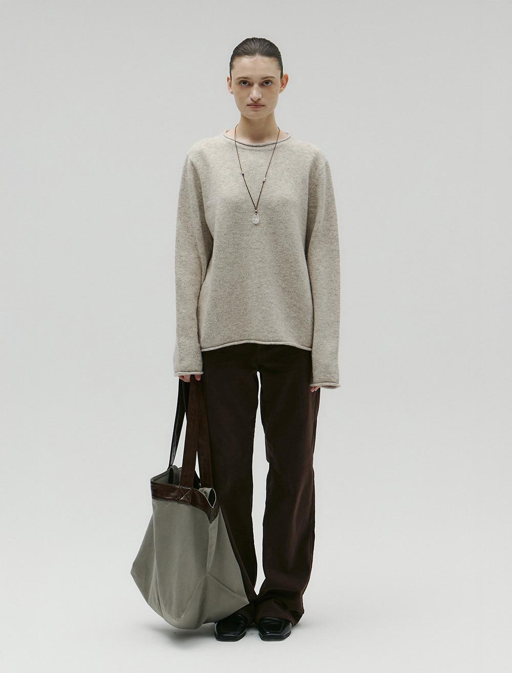 MELANGE LOOSE KNIT [LIGHT BEIGE]