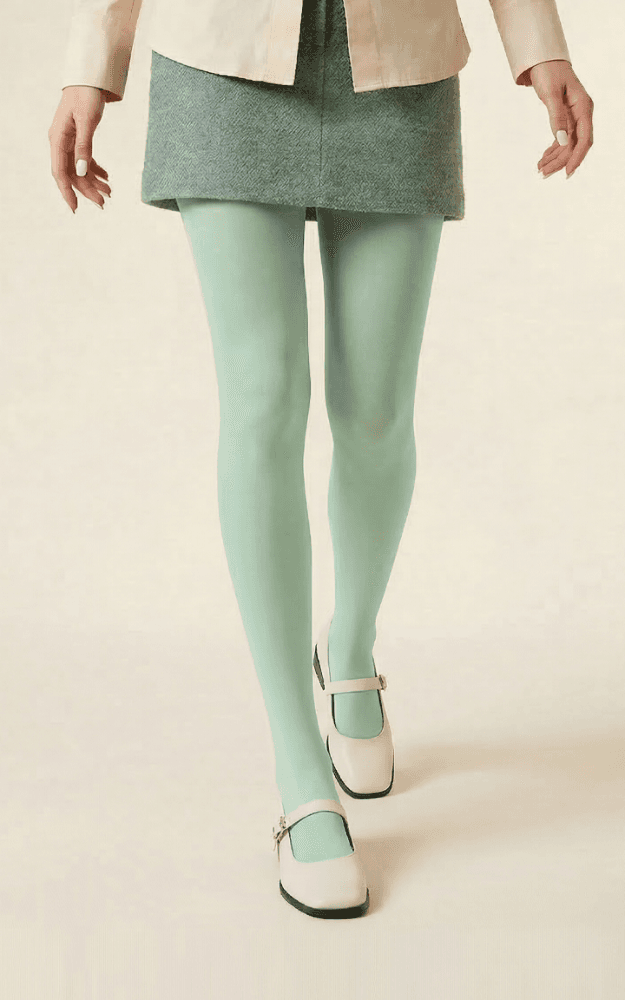 [tights] basic color tights mint