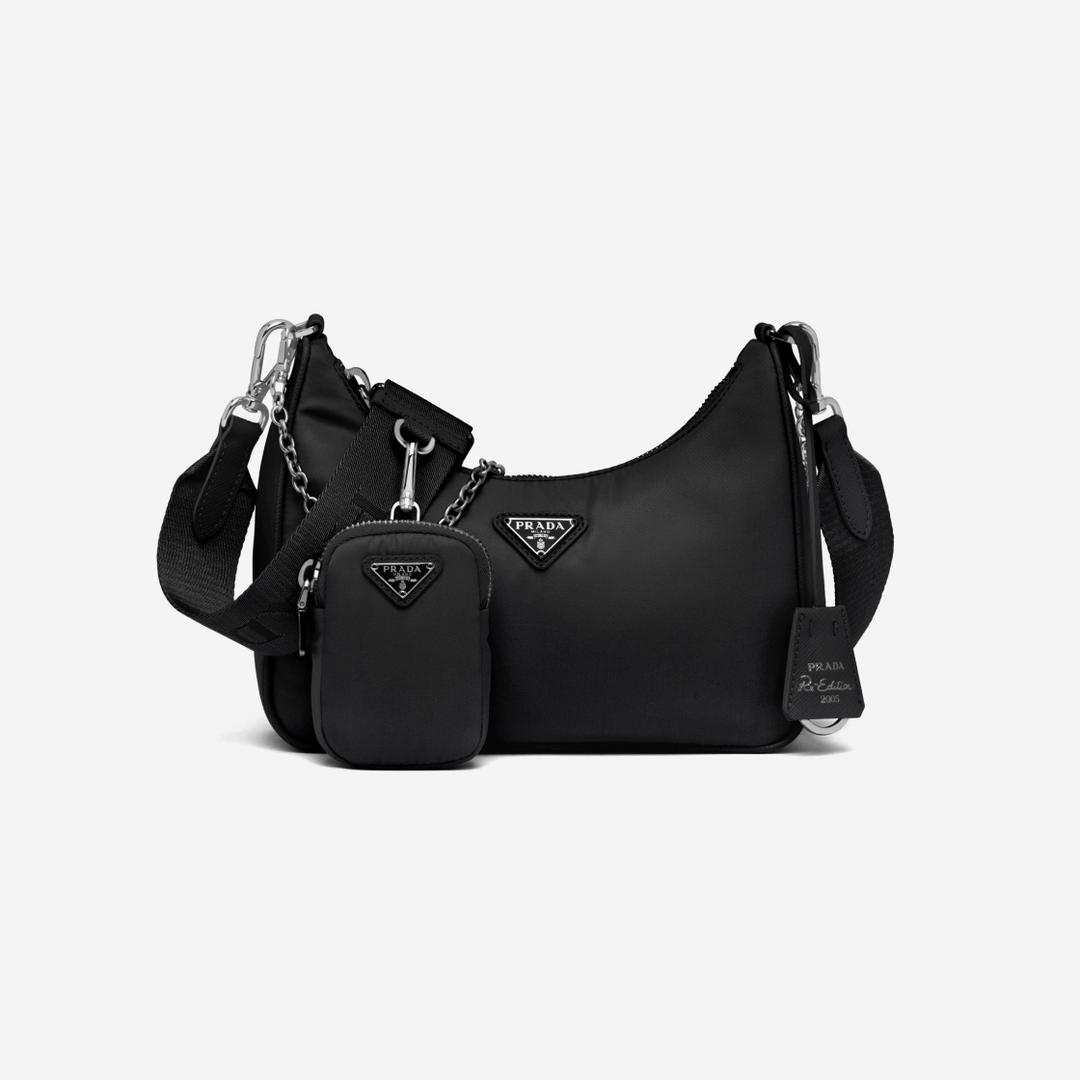 Prada Re-Edition 2005 Re-Nylon Shoulder Bag Black