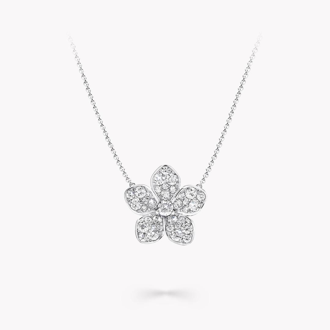와일드 플라워 라지 파베 다이아몬드 펜던트