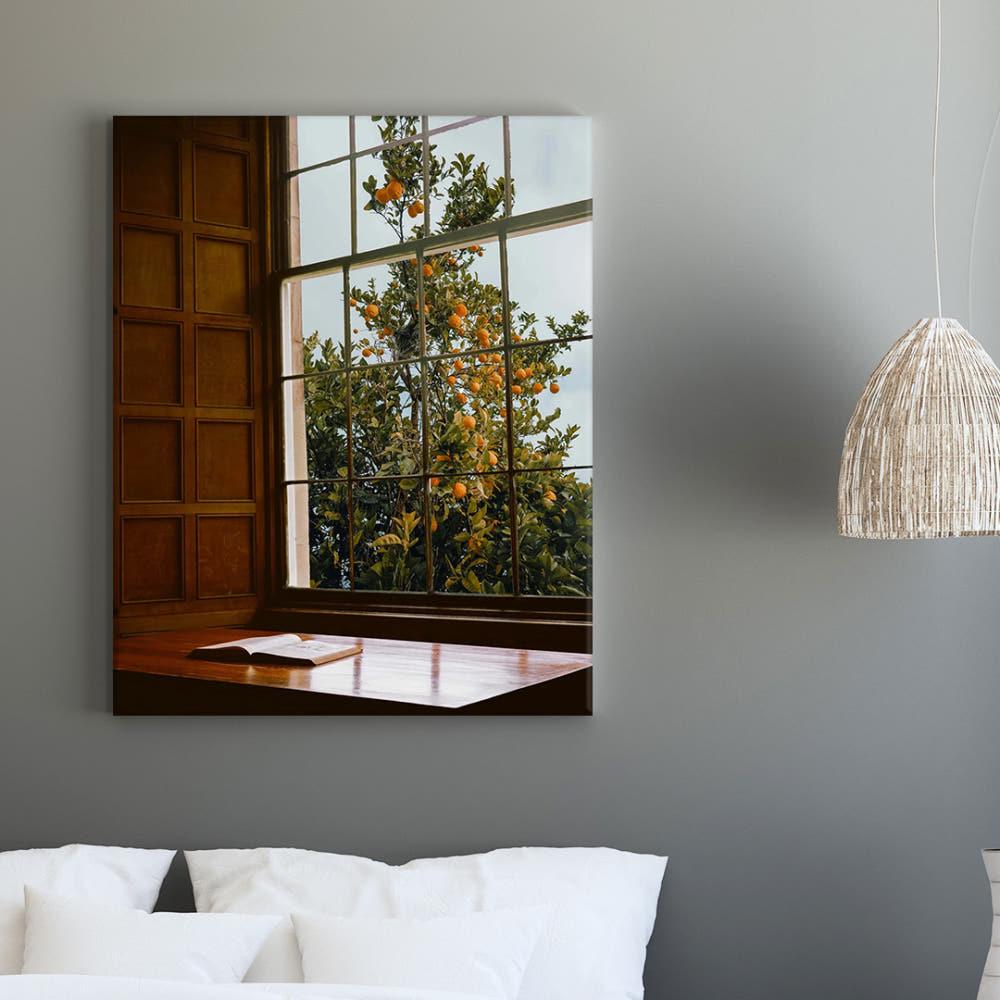 유럽감성한스푼 인테리어 캔버스액자 18 Orange tree by window (21☓26cm)