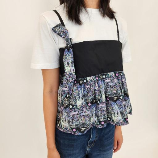 자개원단 댕기 한복탑 크롭 뷔스티에❤️원피스