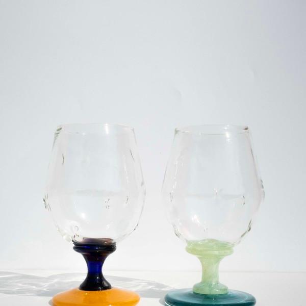 Glass Blown Man) Pinching Goblet